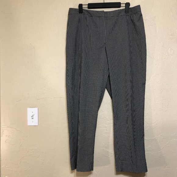 Chico's Womens Pants 3 Large Black and White Checkered Slacks - Picture 1 of 3